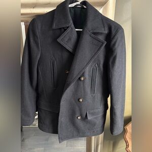 Boys Lauren Ralph Lauren Black Double-Breasted Peacoat